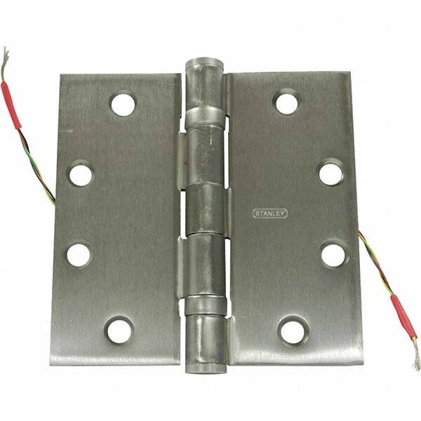 Stanley - 4-1/2" Long x 4-1/2" Wide Grade 1 304 Stainless Steel Full Mortise Ball Bearing Commercial Hinge - Americas Industrial Supply
