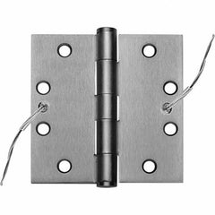 Stanley - 4-1/2" Long x 4-1/2" Wide Grade 1 Steel Full Mortise, Concealed Electric Commercial Hinge - Americas Industrial Supply