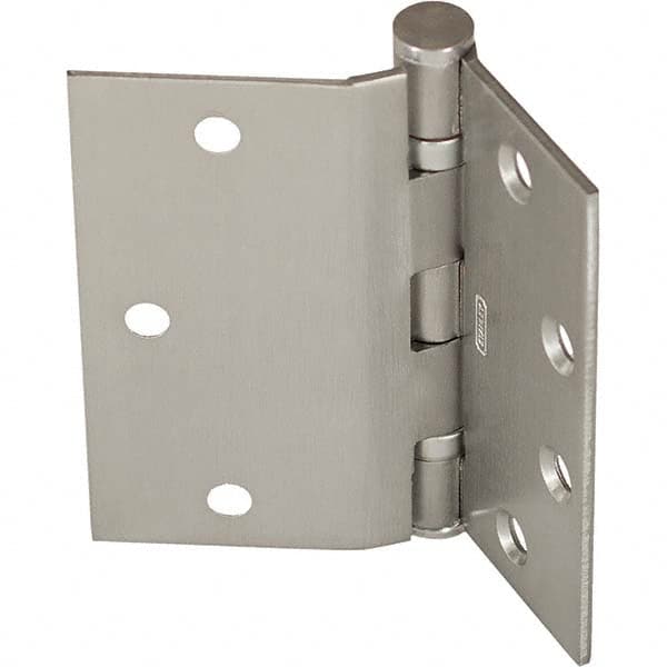 Stanley - 5" Long x 5" Wide Grade 1 Steel Half Surface Commercial Hinge - Americas Industrial Supply