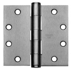 Stanley - 4-1/2" Long x 4-1/2" Wide Grade 1 304 Stainless Steel Full Mortise Ball Bearing Commercial Hinge - Americas Industrial Supply