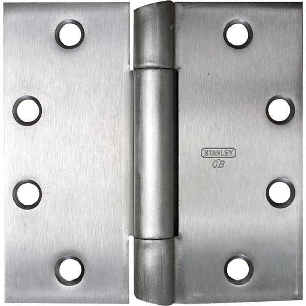 Stanley - 4-1/2" Long x 4-1/2" Wide Grade 1 Steel Full Mortise Ball Bearing Commercial Hinge - Americas Industrial Supply