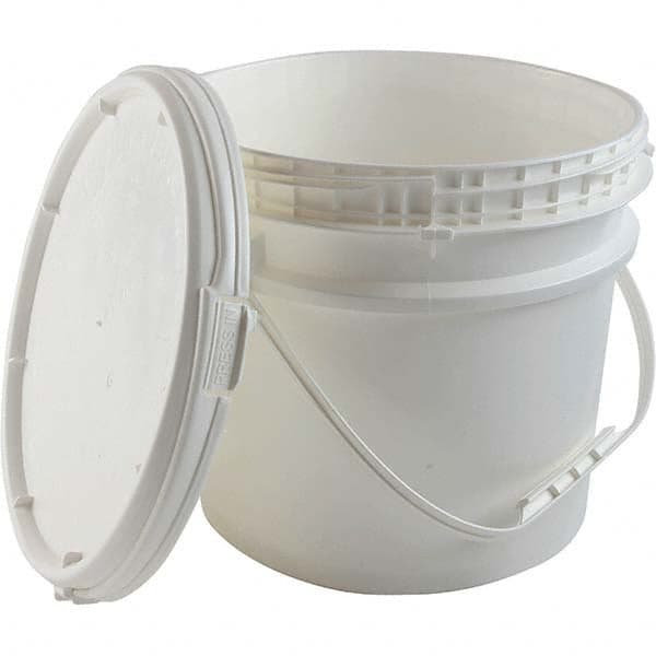 Dynalon Labware - 1 6-Piece 3.5 Gal 10.87" High, High-Density Polyethylene Round White Single Pail - Americas Industrial Supply