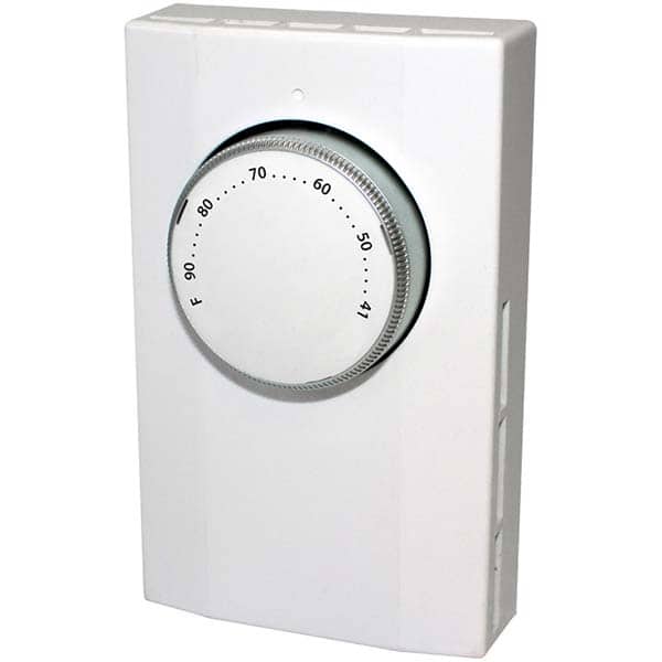 Thermostats; Thermostat Type: Line Voltage Wall Thermostat; Style: Line Voltage Wall Thermostat; Minimum Temperature (F): 41.0 ™F; 41.000; Maximum Temperature: 90.0 ™F; Maximum Temperature (F): 90.000; Minimum Voltage: 120 V; Maximum Voltage: 240 V; Amp