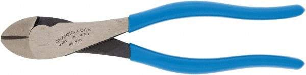 Channellock - 8" OAL, 3/16" Capacity, Diagonal Cutter - 25/32" Jaw Length x 1-3/16" Jaw Width, Round Head, Plastic Dipped Handle - Americas Industrial Supply