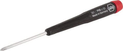 Wiha - #0, 5-11/16" OAL, Standard Phillips Screwdriver - 2" Blade Length, Ergonomic Handle - Americas Industrial Supply