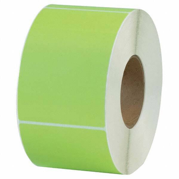 Value Collection - Pack of 4 Rolls, 1,000 Labels per Roll, 4" x 6" Green Topcoated Facestock Thermal Labels - Americas Industrial Supply