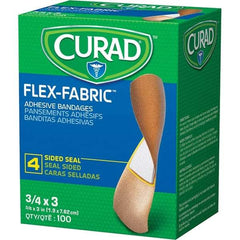 Curad - 3" Long x 3/4" Wide, General Purpose Self-Adhesive Bandage - Woven Fabric Bandage - Americas Industrial Supply