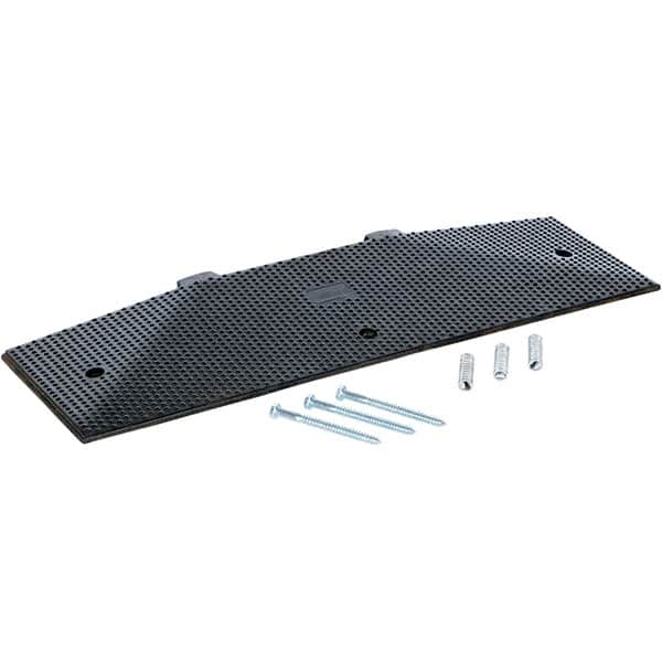 Vestil - 11-7/16" Long x 35-1/4" Wide x 2-7/16" High, Rubber Speed Hump - Black - Americas Industrial Supply