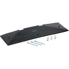 Vestil - 10-7/16" Long x 35-1/4" Wide x 2-7/16" High, Rubber Speed Hump - Black - Americas Industrial Supply