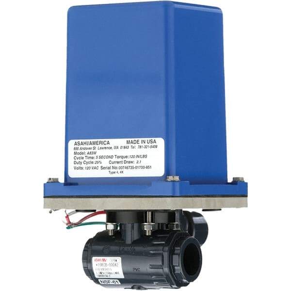Asahi/America - Actuated Ball Valves Actuator Type: Electric Pipe Size: 1-1/2 (Inch) - Americas Industrial Supply