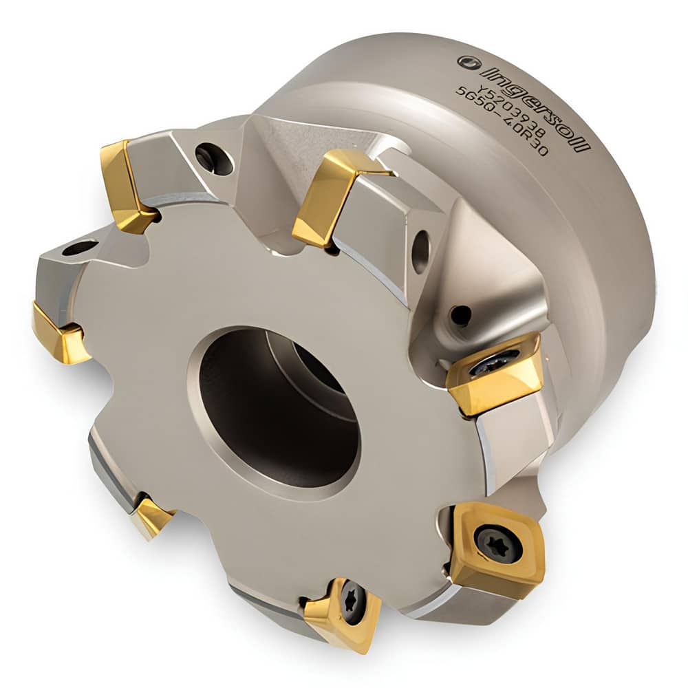 Indexable High-Feed Face Mills; Minimum Cutting Diameter: 4.0920 in; Maximum Cutting Diameter: 5.0000 in; Maximum Depth Of Cut: 0.2500 in; Arbor Hole Diameter (mm): 1.50; Compatible Insert Size Code: 1605; Maximum Ramping Angle: 0.9 ™; Series: 5G6Q; Cutt