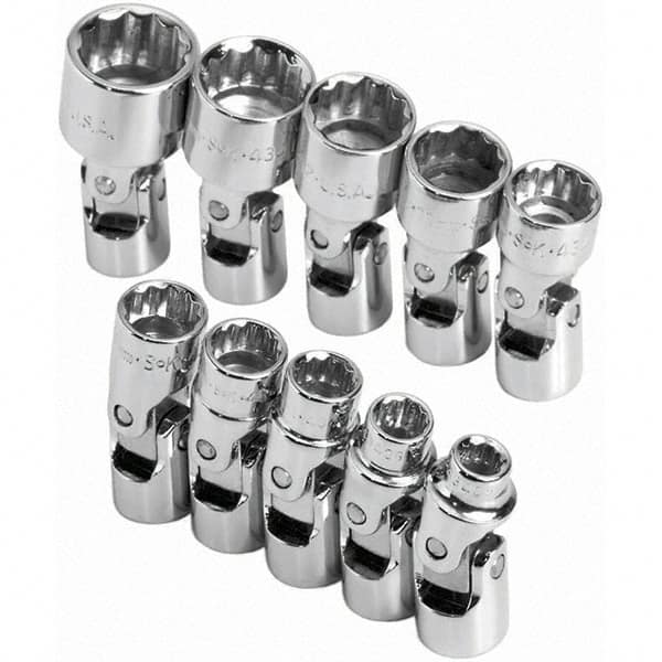 SK - 1/4" Drive Standard Socket Set - 5 to 14mm, Metric Measurement Standard - Americas Industrial Supply