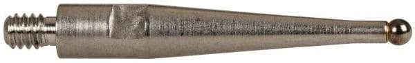 TESA Brown & Sharpe - 2mm Ball Diam, Carbide, Ball Test Indicator Contact Point - 1/2" Contact Point Length, Use with Brown & Sharpe TESATAST Dial Test Indicators - Americas Industrial Supply