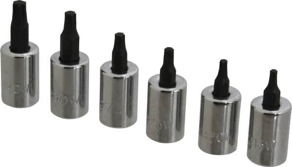 Proto - 6 Piece 3/8" Drive Torx Bit Socket Set - T15 to T40 Torx - Americas Industrial Supply