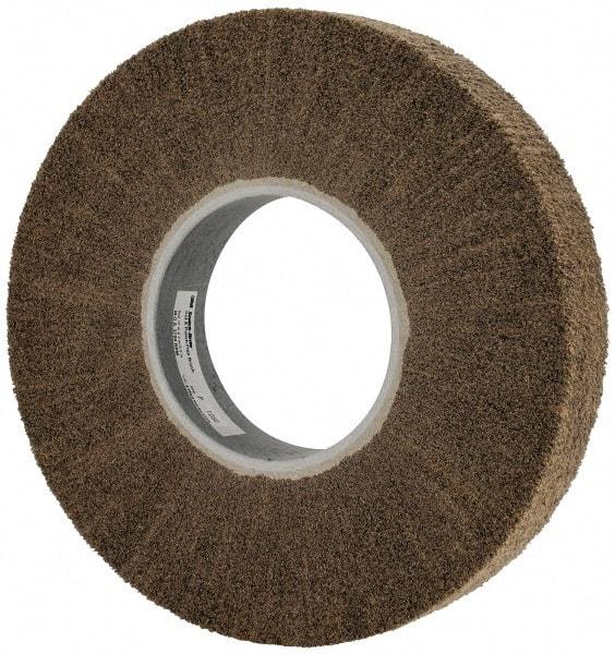 3M - 12" Diam Aluminum Oxide Cutting, Polishing Flap Wheel - 5" Hole, 2" Wide, Density 7, Nonwoven, Medium Grade, 3,400 Max RPM - Americas Industrial Supply