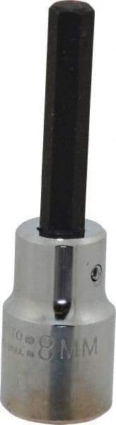 Proto - 1/2" Drive, 8mm Hex Bit Socket - 3-1/4" OAL - Americas Industrial Supply