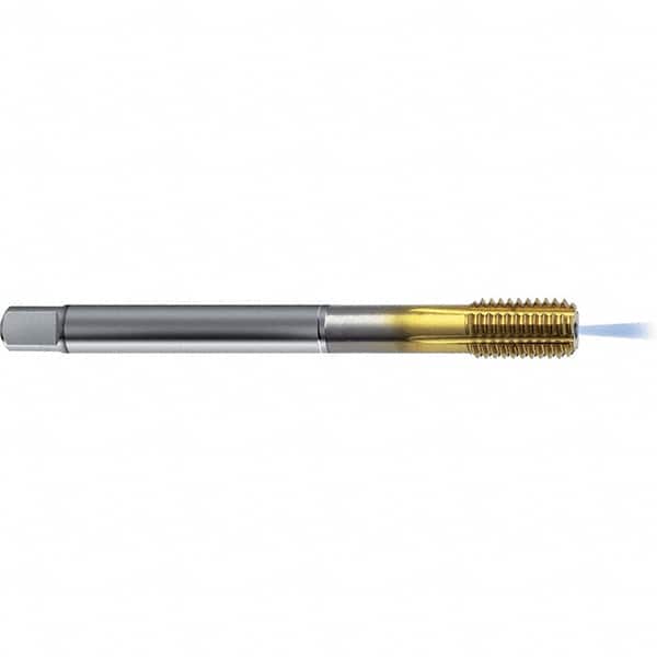 Guhring - 3/8-24 UNF 2BX H7/H8 Thread Limit Bottoming Thread Forming Tap - High Speed Steel, TiCN Finish, 3.543" OAL, Right Hand Thread, Series 4382 - Americas Industrial Supply