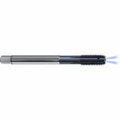 Guhring - 3/8-24 UNF 2BX H7/H8 Thread Limit Modified Bottoming Thread Forming Tap - High Speed Steel, TiCN Finish, 3.543" OAL, Right Hand Thread, Series 4380 - Americas Industrial Supply