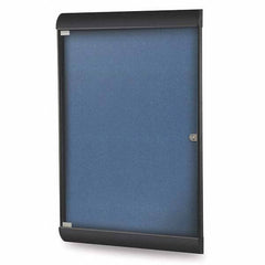 Ghent - Cork Bulletin Boards Style: Enclosed Bulletin Board Color: Navy - Americas Industrial Supply