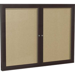 Ghent - Cork Bulletin Boards Style: Enclosed Outdoor Bulletin Board Color: Caramel - Americas Industrial Supply