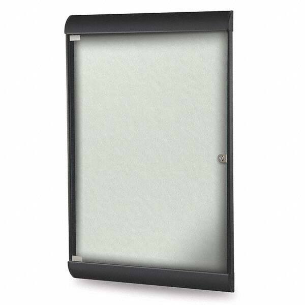 Ghent - Cork Bulletin Boards Style: Enclosed Bulletin Board Color: Silver - Americas Industrial Supply