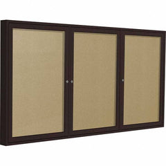 Ghent - Cork Bulletin Boards Style: Enclosed Outdoor Bulletin Board Color: Caramel - Americas Industrial Supply
