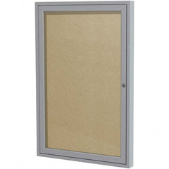 Ghent - Cork Bulletin Boards Style: Enclosed Outdoor Bulletin Board Color: Caramel - Americas Industrial Supply