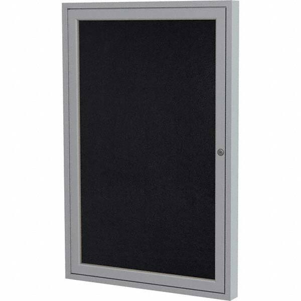 Ghent - Cork Bulletin Boards Style: Enclosed Recycled Rubber Bulletin Board Color: Black - Americas Industrial Supply
