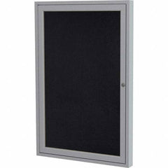 Ghent - Cork Bulletin Boards Style: Enclosed Recycled Rubber Bulletin Board Color: Black - Americas Industrial Supply