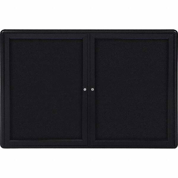 Ghent - Cork Bulletin Boards Style: Enclosed Fabric Bulletin Board Color: Black - Americas Industrial Supply