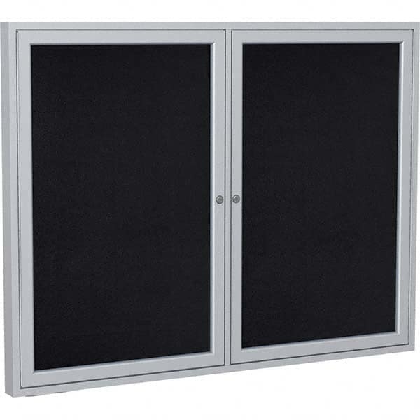 Ghent - Cork Bulletin Boards Style: Enclosed Recycled Rubber Bulletin Board Color: Black - Americas Industrial Supply