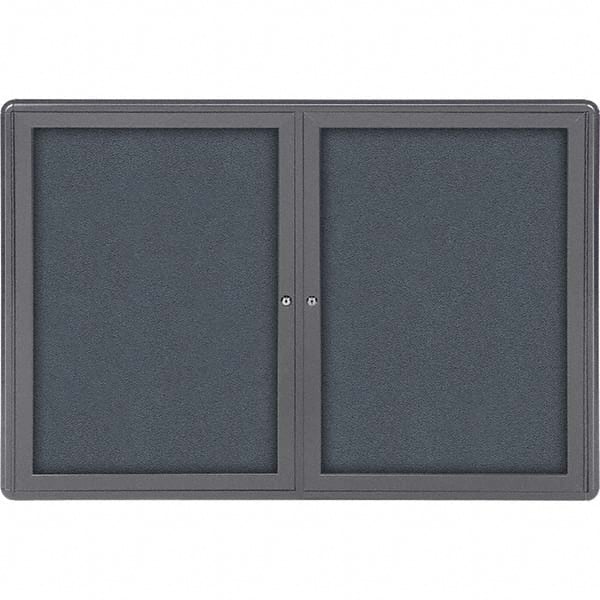 Ghent - Cork Bulletin Boards Style: Enclosed Fabric Bulletin Board Color: Gray - Americas Industrial Supply