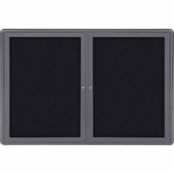 Ghent - Cork Bulletin Boards Style: Enclosed Fabric Bulletin Board Color: Black - Americas Industrial Supply