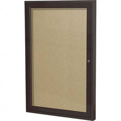 Ghent - Cork Bulletin Boards Style: Enclosed Outdoor Bulletin Board Color: Caramel - Americas Industrial Supply