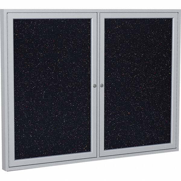 Ghent - Cork Bulletin Boards Style: Enclosed Recycled Rubber Bulletin Board Color: Confetti - Americas Industrial Supply