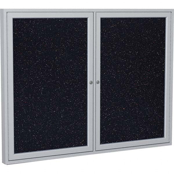 Ghent - Cork Bulletin Boards Style: Enclosed Recycled Rubber Bulletin Board Color: Confetti - Americas Industrial Supply