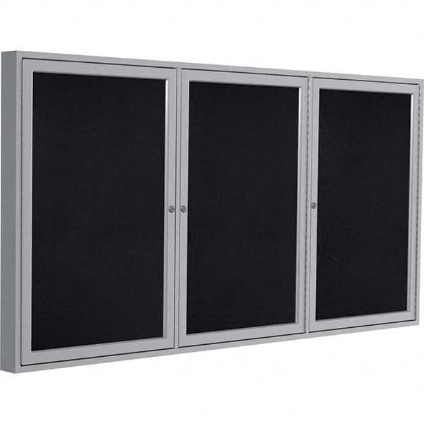 Ghent - Cork Bulletin Boards Style: Enclosed Recycled Rubber Bulletin Board Color: Black - Americas Industrial Supply
