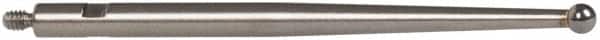 TESA Brown & Sharpe - 2mm Ball Diam, Carbide, Ball Test Indicator Contact Point - 1-7/16" Contact Point Length, Use with Brown & Sharpe BesTest 599 Series - Americas Industrial Supply