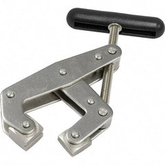Kant Twist - 1,500 Lb, 3" Max Opening, 1-1/4" Open Throat Depth, 1-1/2" Closed Throat Depth, Cantilever Clamp - Stainless Steel Jaw, T-Handle, 1-1/8" Max Width - Americas Industrial Supply
