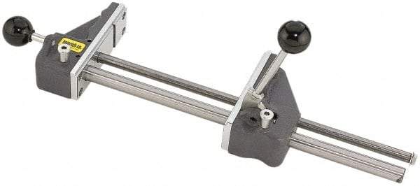 Heinrich - 12-3/4" Jaw Opening Capacity x 3" Throat Depth, Horizontal Drill Press Vise - 5-21/32" Wide x 1-3/4" High Jaw, Stationary Base, Standard Speed, 20-1/2" OAL x 1-3/4" Overall Height - Americas Industrial Supply