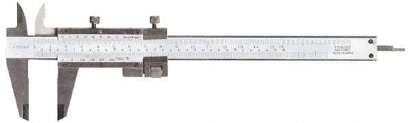 Fowler - 0 to 8" Stainless Steel Vernier Caliper - 0.02mm Graduation, 1.9" Jaw Depth, 0.0015" Accuracy, Includes Depth, Inside Diameter, Outside Diameter, Step - Americas Industrial Supply