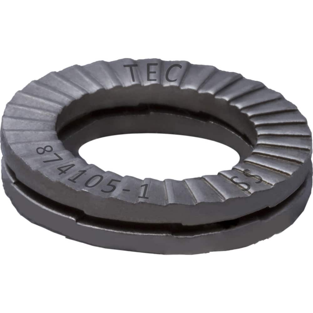 Wedge Lock Washers; Thread Size: 3/4; Material: Stainless Steel; Inside Diameter: 0.787 in; Outside Diameter: 1.209 in; Finish: Uncoated; Hardness: Kolsterize Case Hardened; Standards: MIL-STD-1312-7 ISO 9001:2008 ISO TS16949; Thickness: 3.2 in