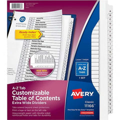AVERY - Tabs, Indexes & Dividers Indexes & Divider Type: Preprinted Tab Dividers Size: 8 1/2 x 11 - Americas Industrial Supply