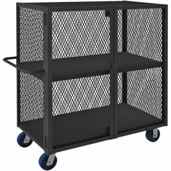 Durham - 2,000 Lb Capacity 2-Shelf Security Mesh Truck - Americas Industrial Supply