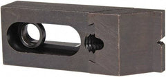 Jergens - 3-1/4" OAL x 1-1/2" Overall Width, Standard Grip Nose, Steel Manual Edge Clamp - Black Oxide Coating, 7/8" High, 1/2" Socket Cap Screw Slot, 2" Travel - Americas Industrial Supply
