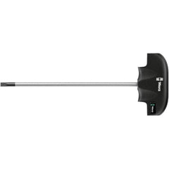 Wera - T6 Torx Driver - 4" Blade Length, 5" OAL, Ergonomic Handle, Chrome Plated Steel - Americas Industrial Supply