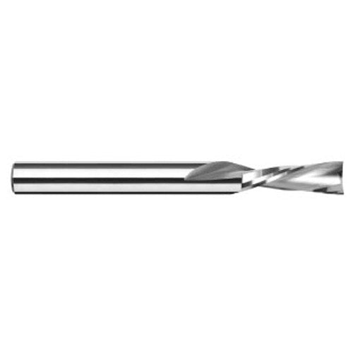 End Mills for Plastics - 2 Flute - 0.0937″ (3/32″) Cutter Diameter × 0.1400″ (9/64″) Length of Cut Carbide Square Downcut End Mill for Plastic, 2 Flutes - Exact Industrial Supply