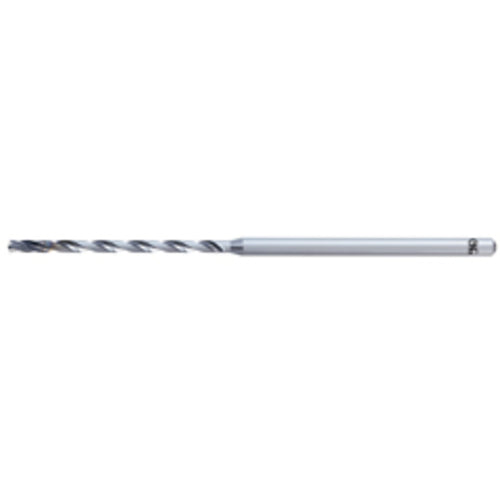 1.6 mm Dia. × 3 mm Shank × 27.2 mm Flute Length × 70 mm OAL, 12xD, IchAda, 2 Flute, No, Solid Carbide Drill - Exact Industrial Supply