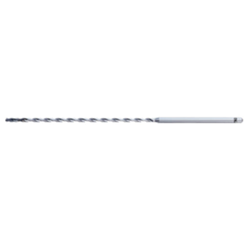 1.8 mm Dia. × 3 mm Shank × 61.2 mm Flute Length × 107 mm OAL, 30xD, IchAda, 2 Flute, No, Solid Carbide Drill - Exact Industrial Supply