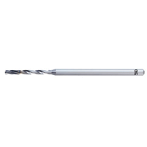 1 mm Dia. × 3 mm Shank × 10 mm Flute Length × 55 mm OAL, 5xD, IchAda, 2 Flute, No, Solid Carbide Drill - Exact Industrial Supply